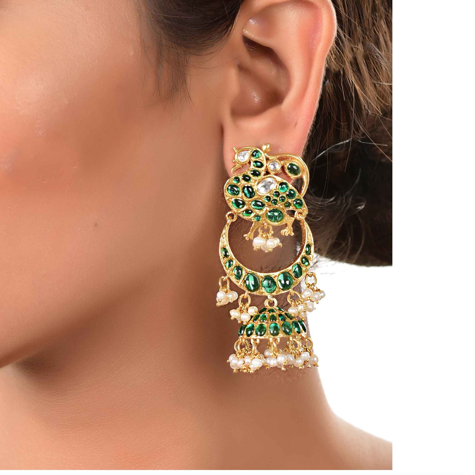 Swan Jhumka Earring  :SKU5975